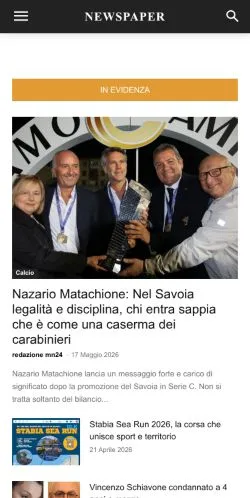 Vorschau der Website MediaNews24, Medium aus Italien für gesponserte Artikel