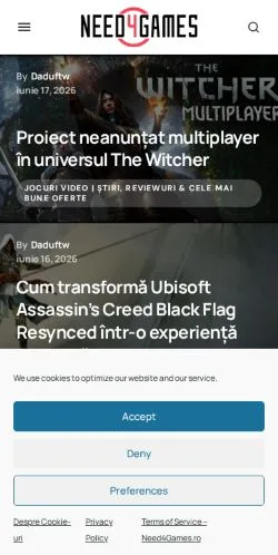 Vorschau der Website Need4Games, Medium aus Rumänien für gesponserte Artikel