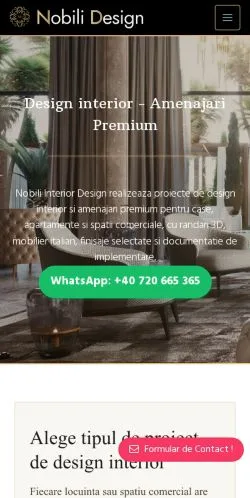 Podgląd witryny Nobili, medium z kraju Rumunia do artykułów sponsorowanych