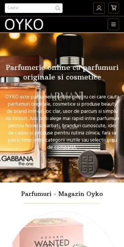 Förhandsvisning av webbplatsen OYKO Beauty, medium i Rumänien för sponsrade artiklar