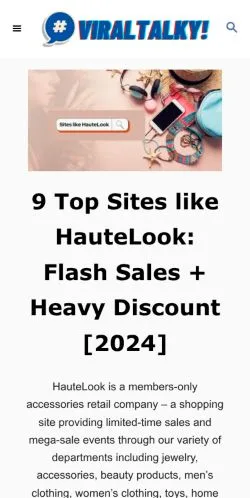 Aperçu du site ViralTalky, média de États-Unis pour articles sponsorisés