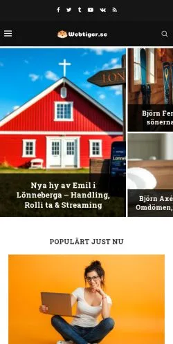 Pré-visualização do site Webtiger -, meio de Suécia para artigos patrocinados