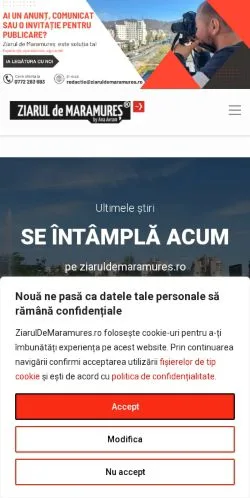 Podgląd witryny Ziarul de Maramureș, medium z kraju Rumunia do artykułów sponsorowanych