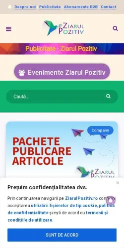 Anteprima del sito Ziarul Pozitiv, media di Romania per articoli sponsorizzati