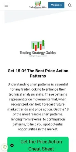 스폰서 기사용 미국 매체 Trading Strategy Guides 사이트 미리보기