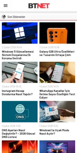 Forhåndsvisning av nettstedet BTnet, medium fra Tyrkia for sponsede artikler