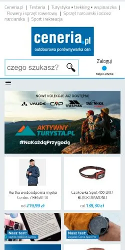 Anteprima del sito Ceneria, media di Polonia per articoli sponsorizzati