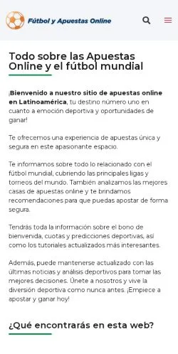 Anteprima del sito Apuestas Online Latinoamérica, media di Spagna per articoli sponsorizzati
