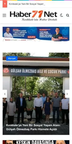 Anteprima del sito Haber71 Kırıkkale Haber, media di Turchia per articoli sponsorizzati