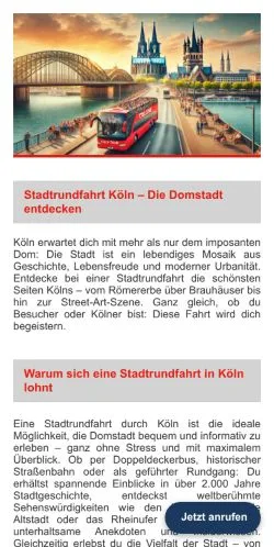 Anteprima del sito Stadtrundfahrt Köln, media di Germania per articoli sponsorizzati