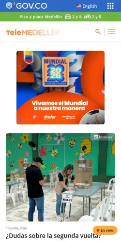 Anteprima del sito Telemedellín, media di Spagna per articoli sponsorizzati