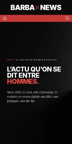 Pré-visualização do site Barbanews, meio de França para artigos patrocinados