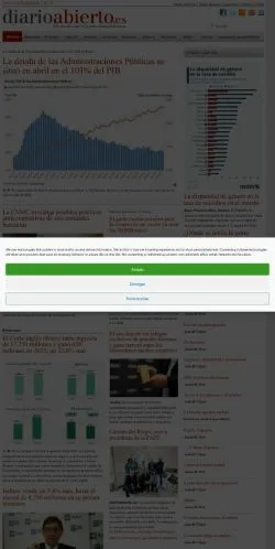 Podgląd witryny DiarioAbierto, medium z kraju Hiszpania do artykułów sponsorowanych
