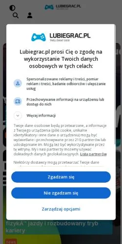 Podgląd witryny Lubiegrac, medium z kraju Polska do artykułów sponsorowanych