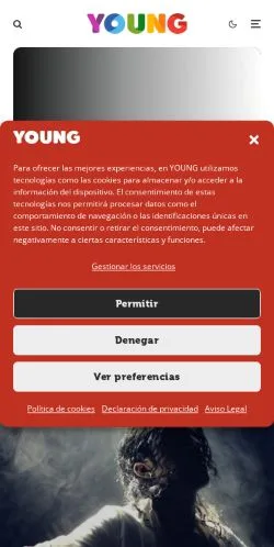 Anteprima del sito Revista YOUNG España, media di Spagna per articoli sponsorizzati