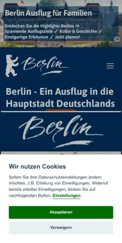 스폰서 기사용 독일 매체 Berlin Ausflug 사이트 미리보기