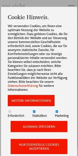 Anteprima del sito Aus.Sicht, media di Germania per articoli sponsorizzati