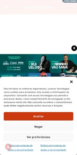 Anteprima del sito A Voz de Trás-os-Montes, media di Portogallo per articoli sponsorizzati