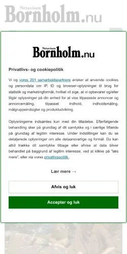 Anteprima del sito Bornholm, media di Danimarca per articoli sponsorizzati