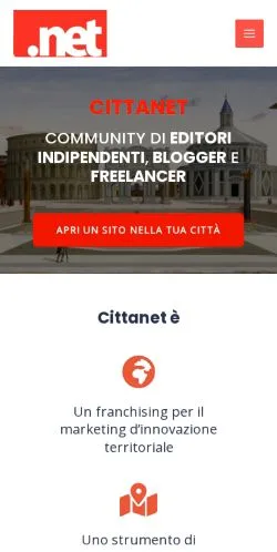 Anteprima del sito Cittanet, media di Italia per articoli sponsorizzati