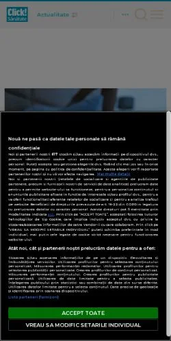 Anteprima del sito Click! Sănătate, media di Romania per articoli sponsorizzati