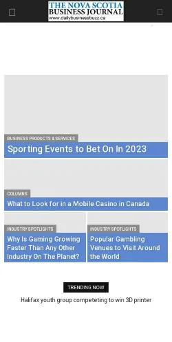 Anteprima del sito Daily Business Buzz, media di Canada per articoli sponsorizzati