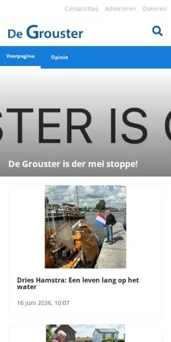 Anteprima del sito De Grouster, media di Paesi Bassi per articoli sponsorizzati
