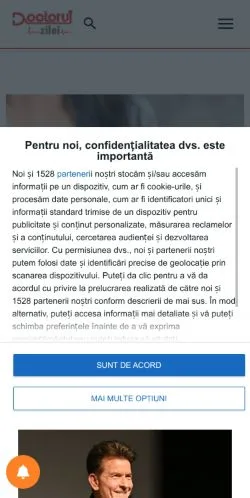 스폰서 기사용 루마니아 매체 Doctorul Zilei 사이트 미리보기