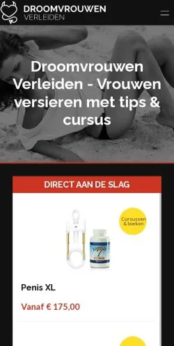 Anteprima del sito Droomvrouwen Verleiden, media di Paesi Bassi per articoli sponsorizzati