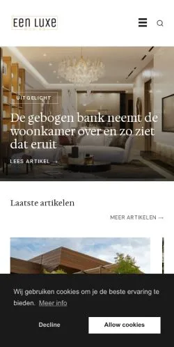 Podgląd witryny Een Luxe Woning, medium z kraju Holandia do artykułów sponsorowanych