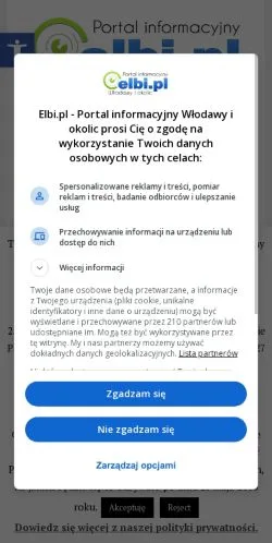 Voorbeeld van de site Elbi, medium uit Polen voor gesponsorde artikelen