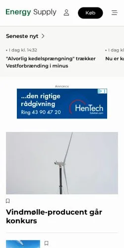 Anteprima del sito Nyheder, media di Danimarca per articoli sponsorizzati