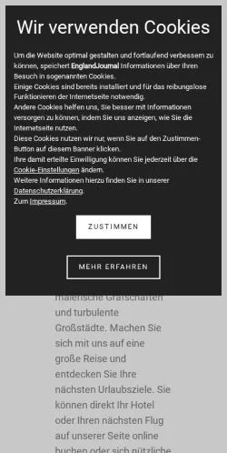 スポンサード記事向けのドイツメディア、EnglandJournalのサイトプレビュー