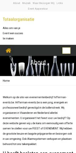 Anteprima del sito Hifferman Events, media di Belgio per articoli sponsorizzati