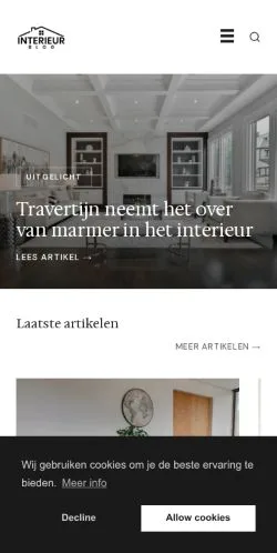 Podgląd witryny Interieur Blog, medium z kraju Holandia do artykułów sponsorowanych