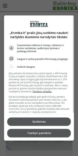 스폰서 기사용 리투아니아 매체 Elektrėnų Kronika 사이트 미리보기