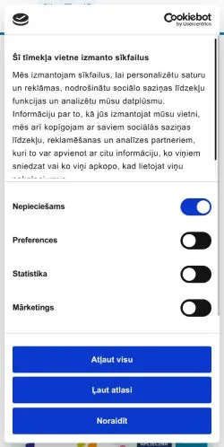 Anteprima del sito Māmiņu Klubs, media di Lettonia per articoli sponsorizzati