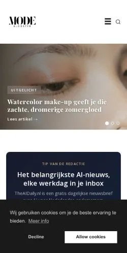 Aperçu du site Mode Blogster, média de Pays-Bas pour articles sponsorisés