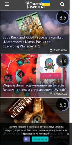 Podgląd witryny Ostatnia Tawerna, medium z kraju Polska do artykułów sponsorowanych
