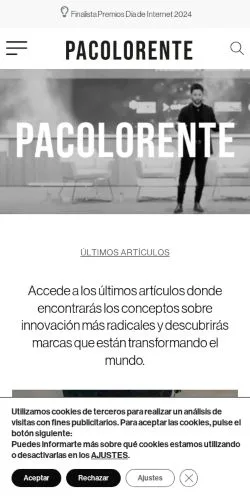Anteprima del sito Paco Lorente, media di Spagna per articoli sponsorizzati