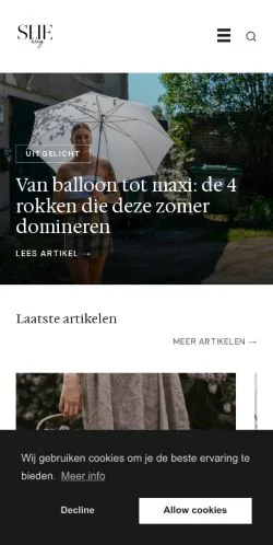 Podgląd witryny SheBlog, medium z kraju Holandia do artykułów sponsorowanych