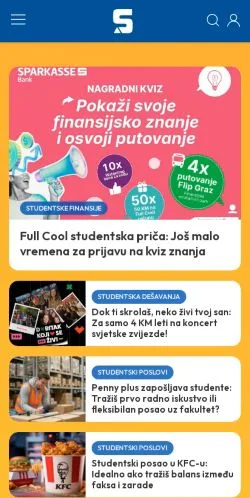 Forhåndsvisning av nettstedet Studomat, medium fra Bosnia-Hercegovina for sponsede artikler