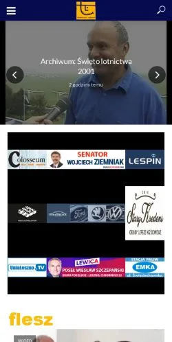 Anteprima del sito Telewizja Leszno, media di Polonia per articoli sponsorizzati