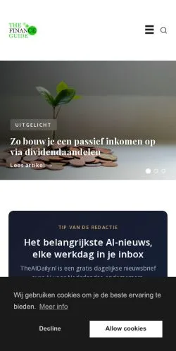 Vorschau der Website The Finance Guide, Medium aus Niederlande für gesponserte Artikel