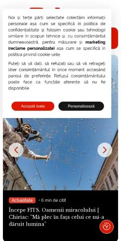 Podgląd witryny Tribuna, medium z kraju Rumunia do artykułów sponsorowanych