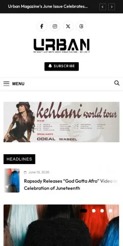 Anteprima del sito Urban Magazine, media di Stati Uniti per articoli sponsorizzati
