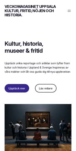 スポンサード記事向けのスウェーデンメディア、Veckomagasinet Uppsalaのサイトプレビュー