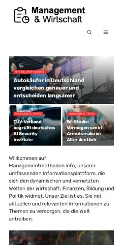 Anteprima del sito Wirtschaft & Management, media di Germania per articoli sponsorizzati