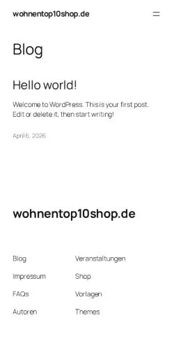 スポンサード記事向けのドイツメディア、Wohnen Top10 Shopのサイトプレビュー