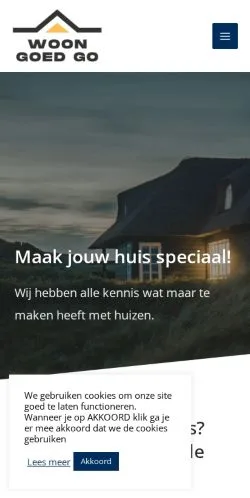 スポンサード記事向けのオランダメディア、Woon Goed Goのサイトプレビュー